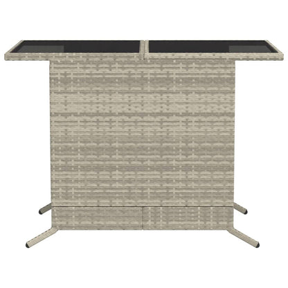 Set da Bistrò 3 pz con Cuscini Grigio Chiaro in Polyrattan