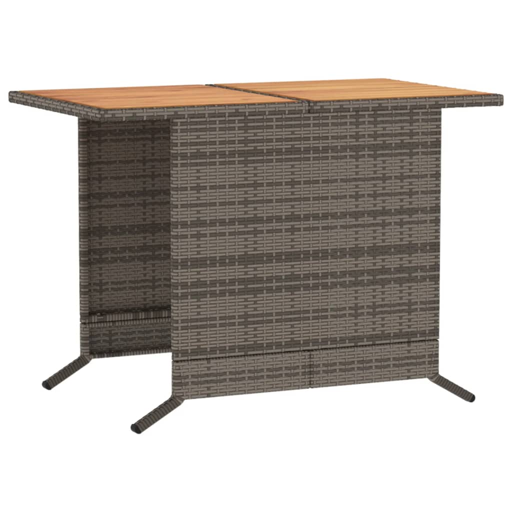 Set da Bistrò 3 pz con Cuscini Grigio in Polyrattan