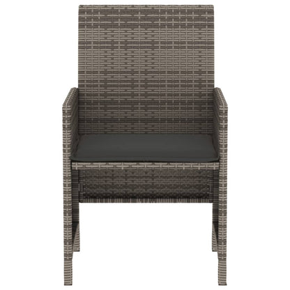 Set da Bistrò 3 pz con Cuscini Grigio in Polyrattan | homemem39