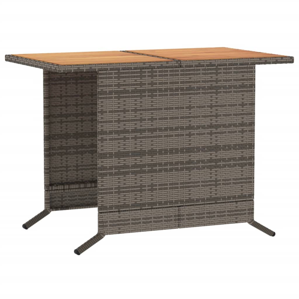 Set da Bistrò 3 pz con Cuscini Grigio in Polyrattan | homemem39