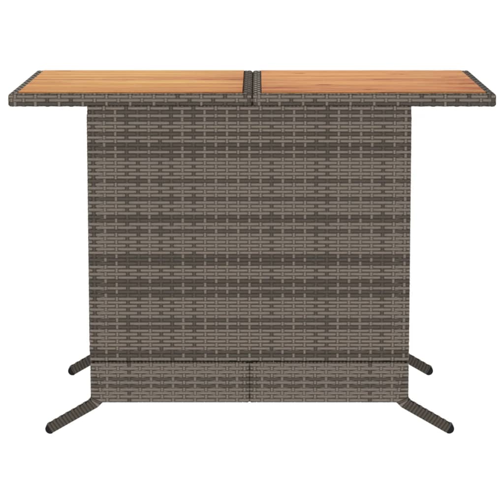 Set da Bistrò 3 pz con Cuscini Grigio in Polyrattan | homemem39