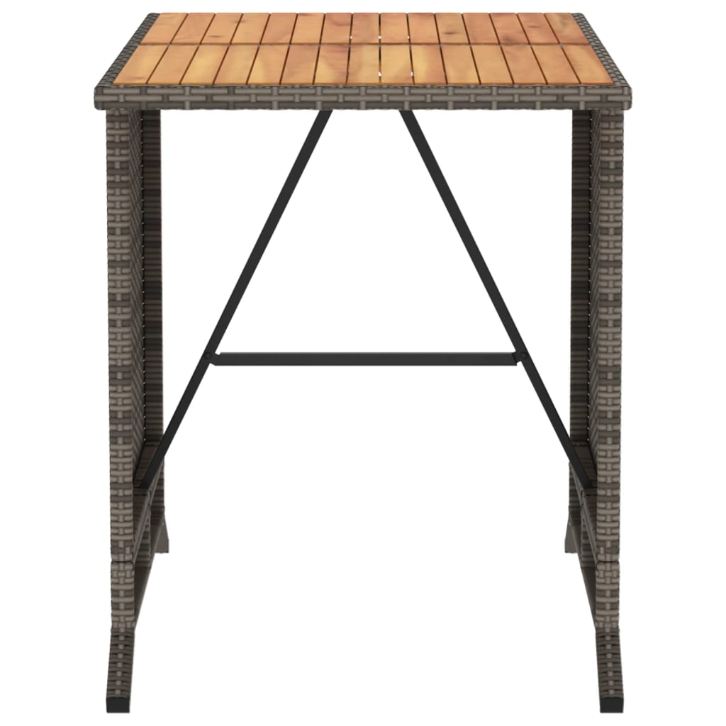 Set da Bistrò 3 pz con Cuscini Grigio in Polyrattan | homemem39