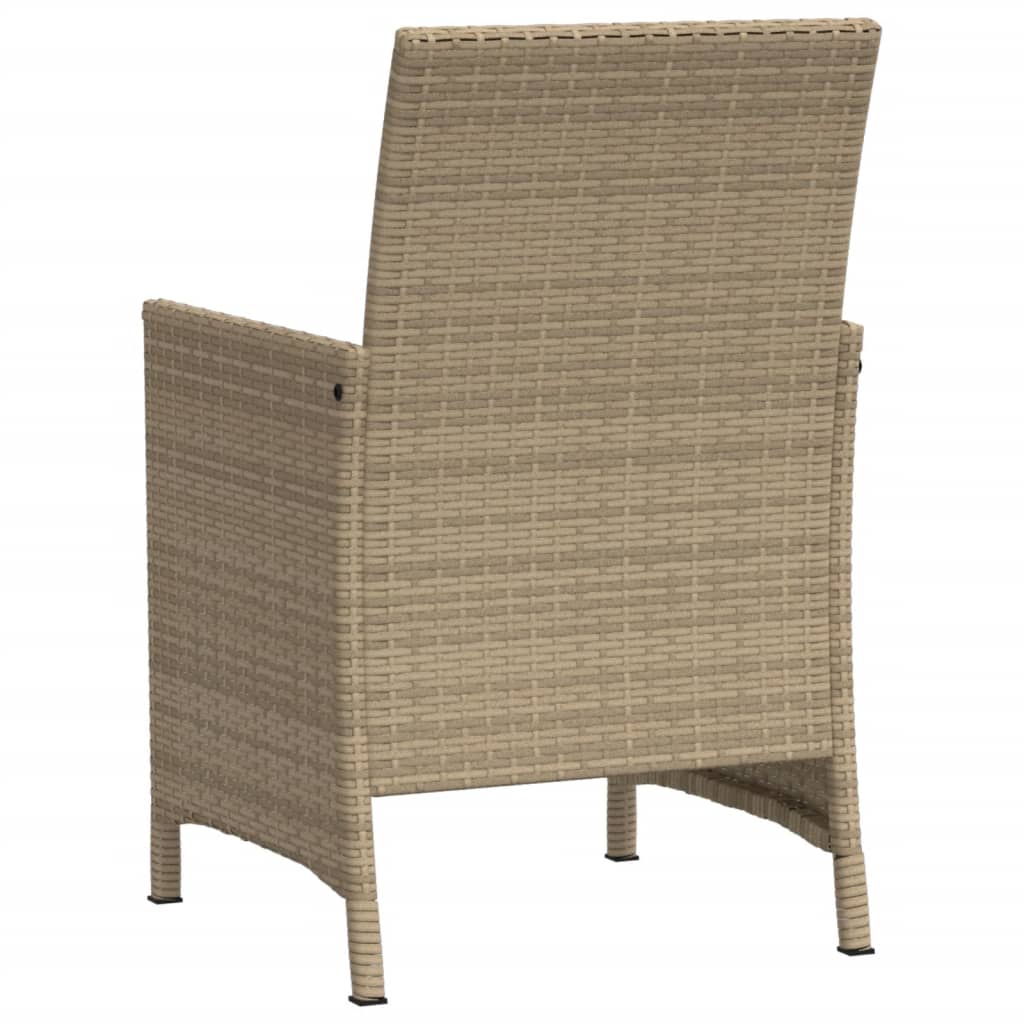 Set da Bistrò 3 pz con Cuscini Beige in Polyrattan | homemem39