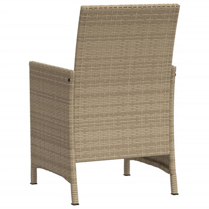Set da Bistrò 3 pz con Cuscini Beige in Polyrattan | homemem39