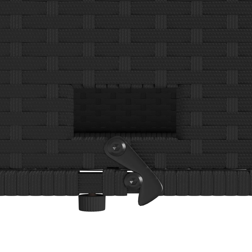 Divano da Giardino con Cuscini a 2 Posti Nero in Polyrattan | homemem39