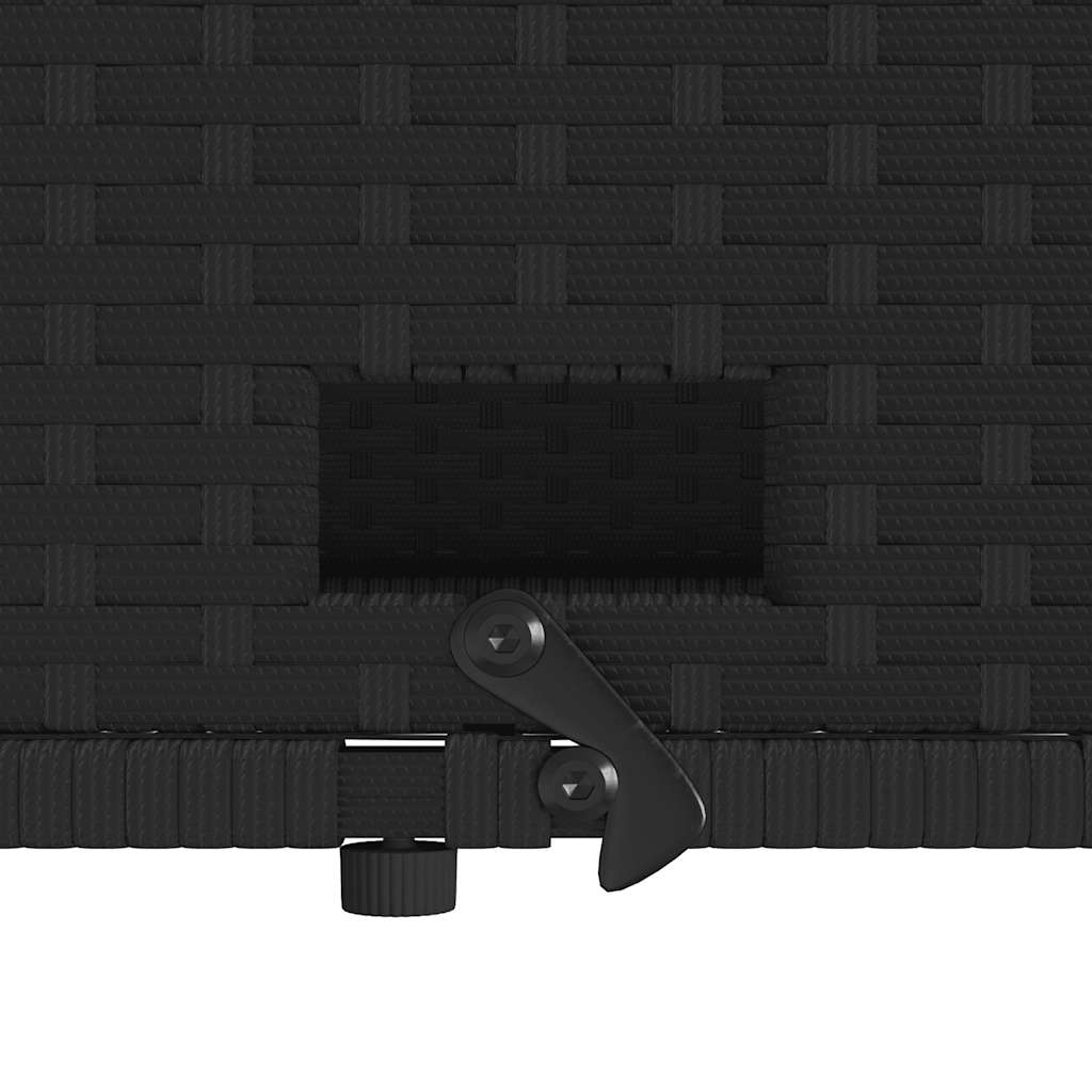 Divano da Giardino con Cuscini a 2 Posti Nero in Polyrattan | homemem39