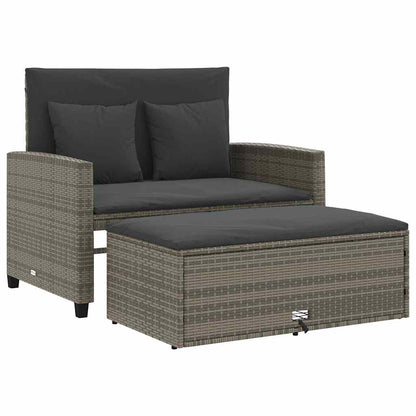 Divano da Giardino con Cuscini 2 Posti in Polyrattan