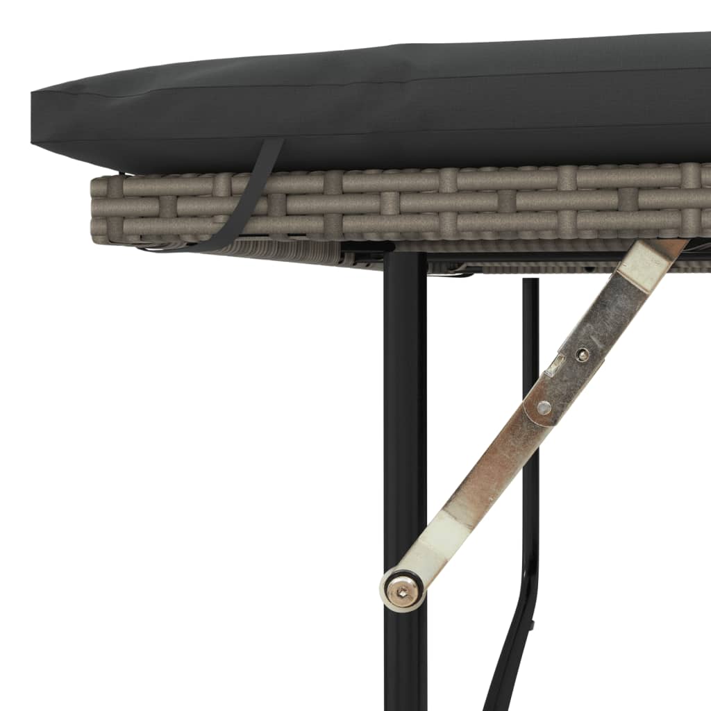 Divano da Giardino con Cuscini 2 Posti Grigio in Polyrattan | homemem39