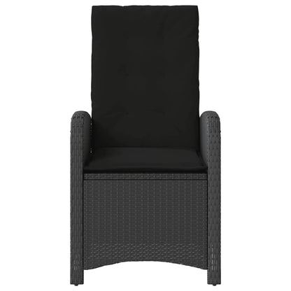 Set da Bistrò 3 pz con Cuscini Nero in Polyrattan