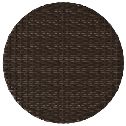 Set Bistrò 3 pz con Cuscini Marrone in Polyrattan