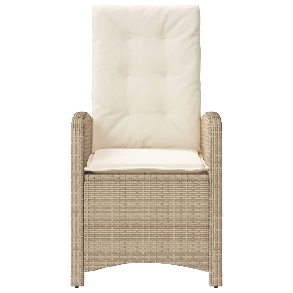 Set da Bistrò 3 pz con Cuscini Beige in Polyrattan