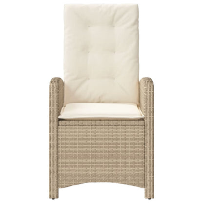 Set da Bistrò 3 pz con Cuscini Beige in Polyrattan