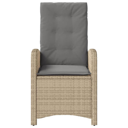 Set da Bistrò 3 pz con Cuscini Beige Misto in Polyrattan