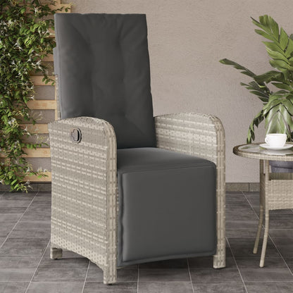 Sedie da Giardino Reclinabili 2 pz con Poggiapiedi Polyrattan