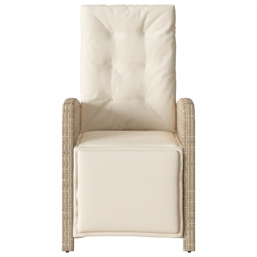 Set da Bistrò 3 pz con Cuscini Beige in Polyrattan