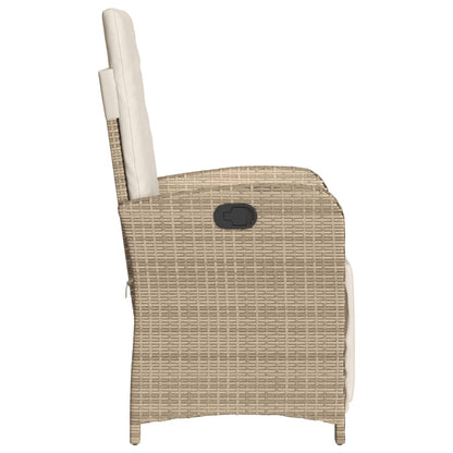 Set da Bistrò 3 pz con Cuscini Beige in Polyrattan