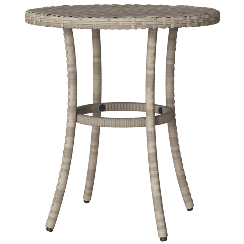 Set da Bistrò 3 pz con Cuscini Grigio Chiaro in Polyrattan