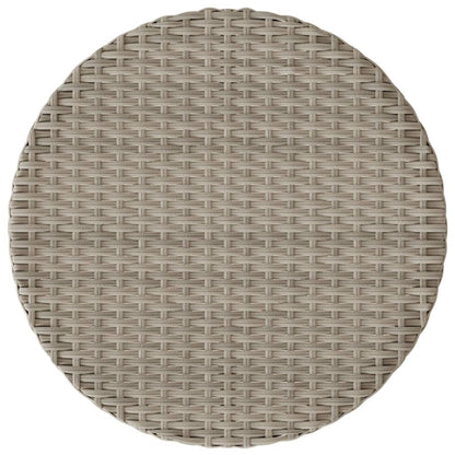 Set da Bistrò 3 pz con Cuscini Grigio Chiaro in Polyrattan