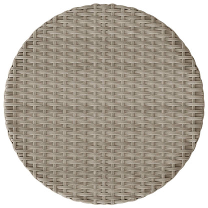 Set da Bistrò 3 pz con Cuscini Grigio Chiaro in Polyrattan