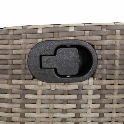 Sedia Reclinabile da Giardino con Cuscini Grigia in Polyrattan | homemem39