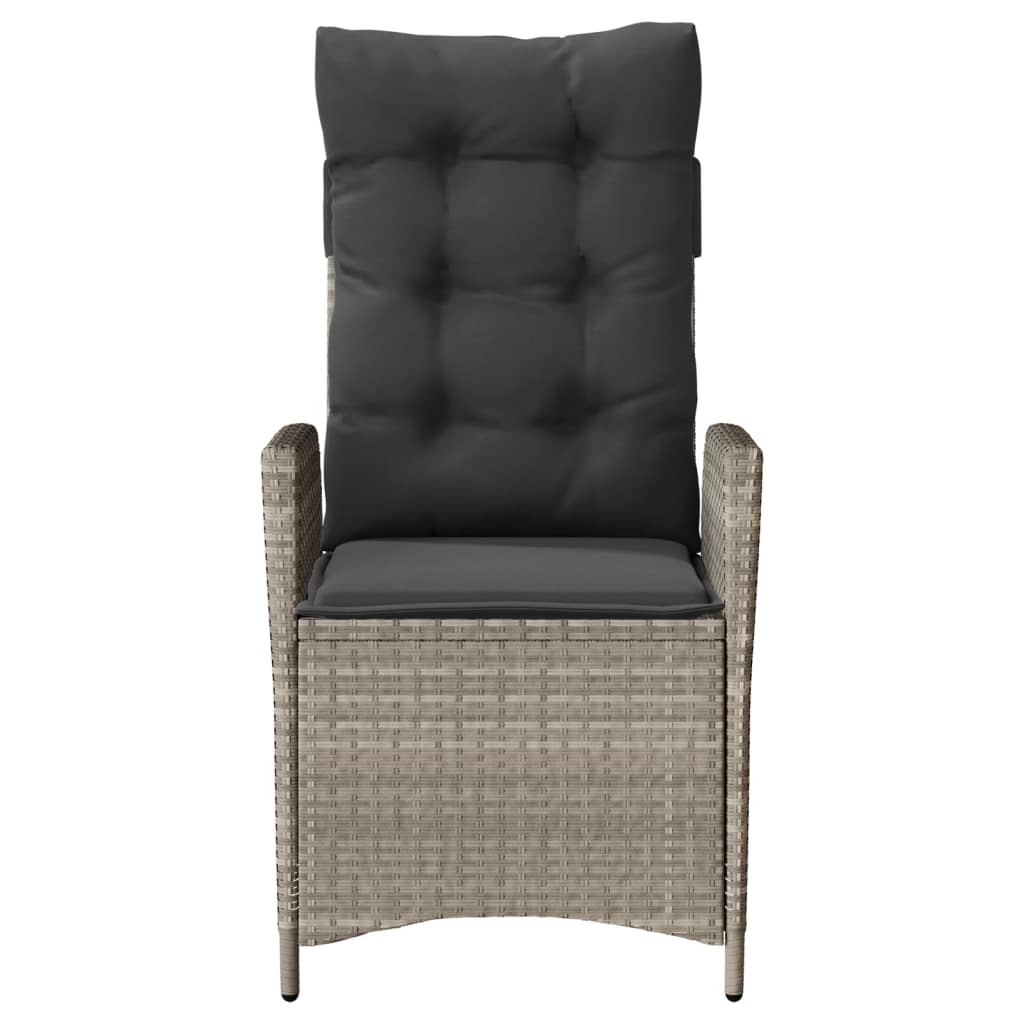 Sedie Reclinabili Giardino 2pz Cuscini Grigio Chiaro Polyrattan | homemem39