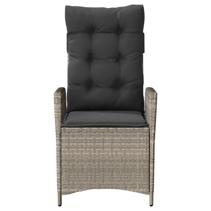 Sedie Reclinabili Giardino 2pz Cuscini Grigio Chiaro Polyrattan | homemem39