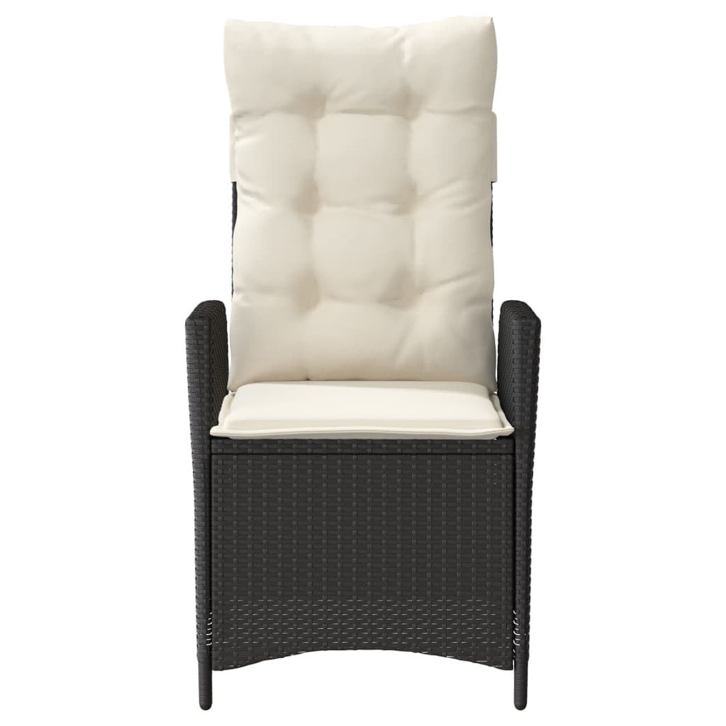 Set da Bistrò 3 pz con Cuscini Nero in Polyrattan | homemem39