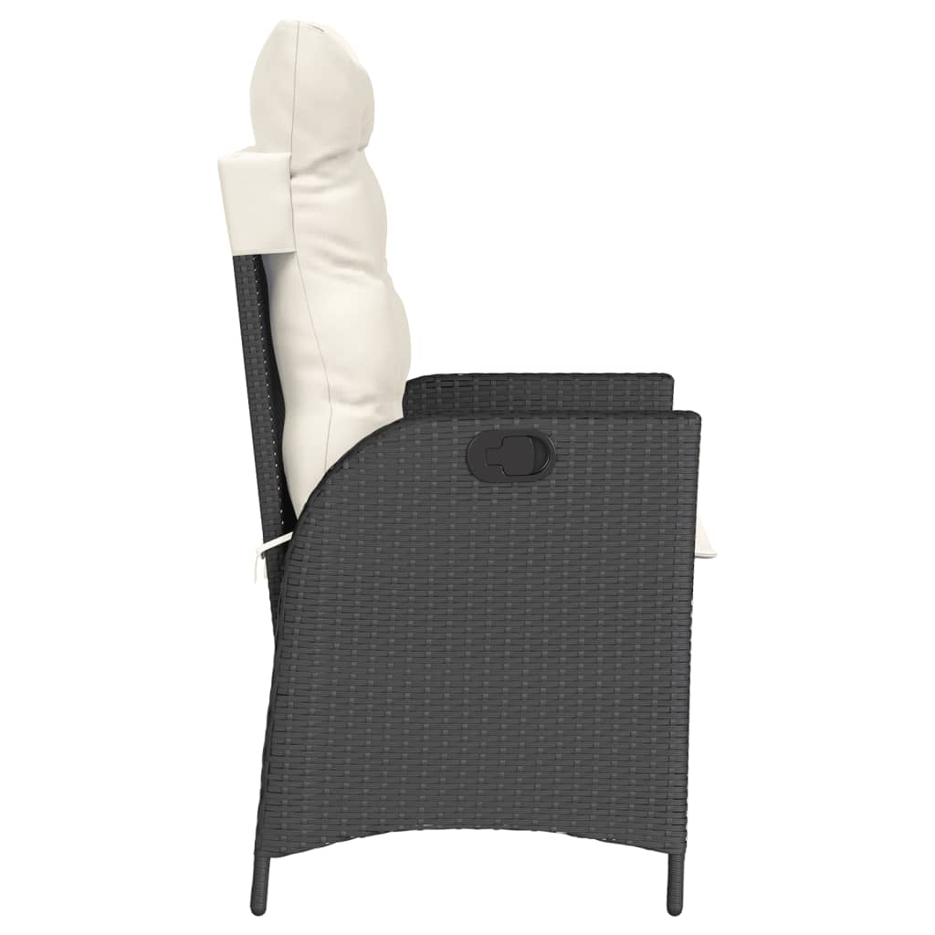 Set da Bistrò 3 pz con Cuscini Nero in Polyrattan | homemem39