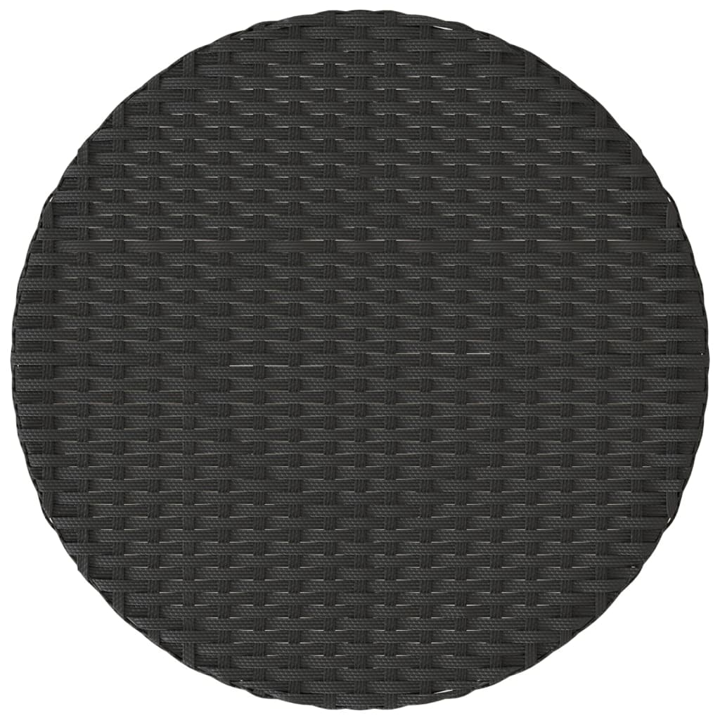 Set da Bistrò 3 pz con Cuscini Nero in Polyrattan | homemem39