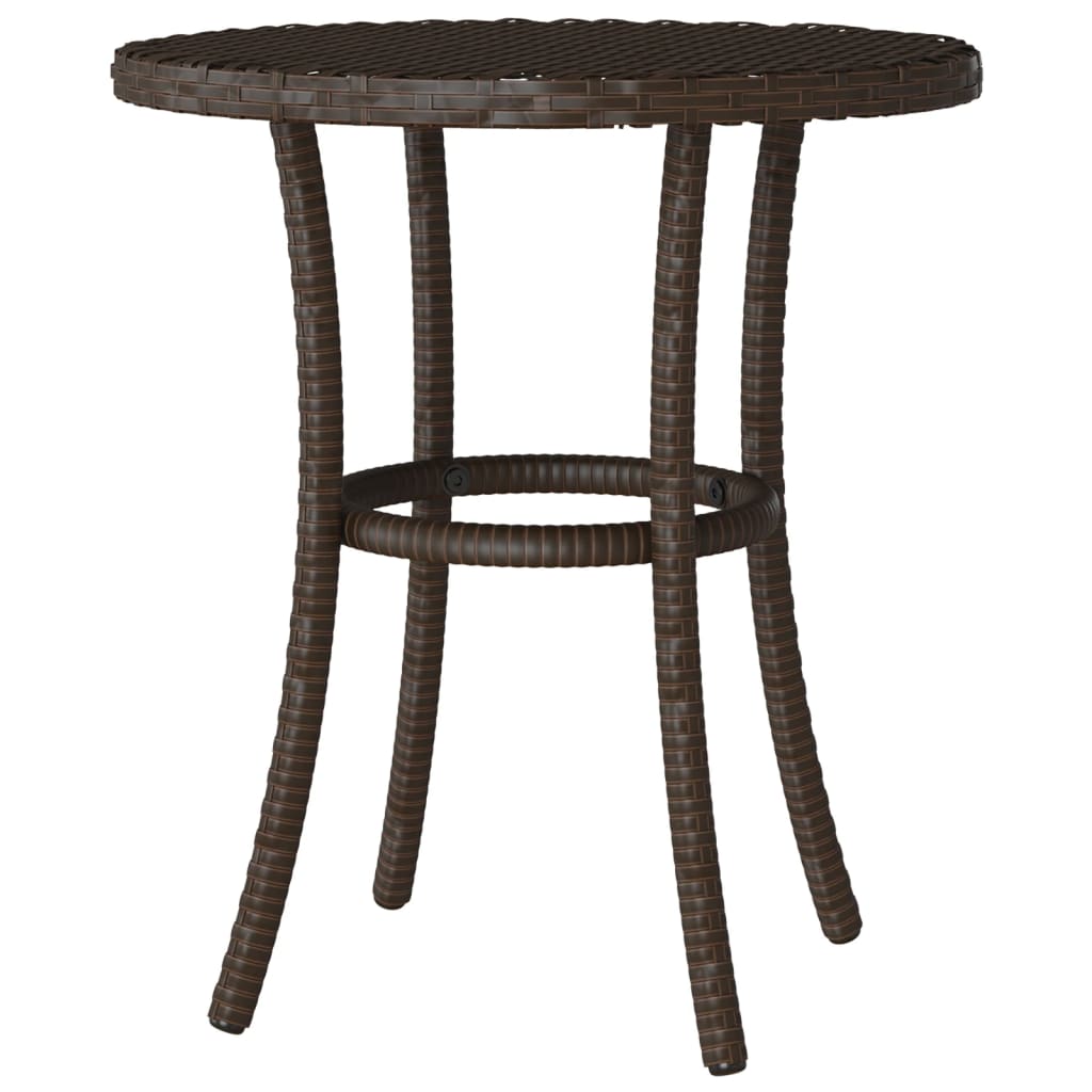 Set Bistrò 3 pz con Cuscini Marrone in Polyrattan | homemem39