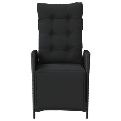 Sedie da Giardino Reclinabili 2 pz con Poggiapiedi Polyrattan | homemem39