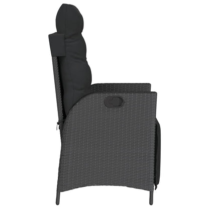 Sedie da Giardino Reclinabili 2 pz con Poggiapiedi Polyrattan | homemem39