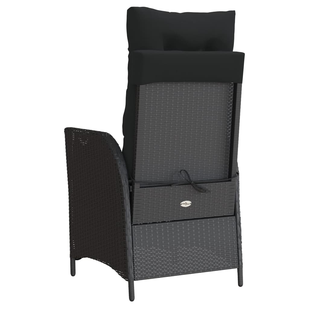 Sedie da Giardino Reclinabili 2 pz con Poggiapiedi Polyrattan | homemem39