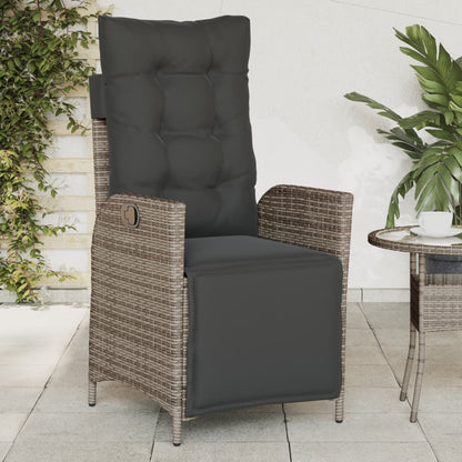 Sedie da Giardino Reclinabili 2 pz con Poggiapiedi Polyrattan | homemem39