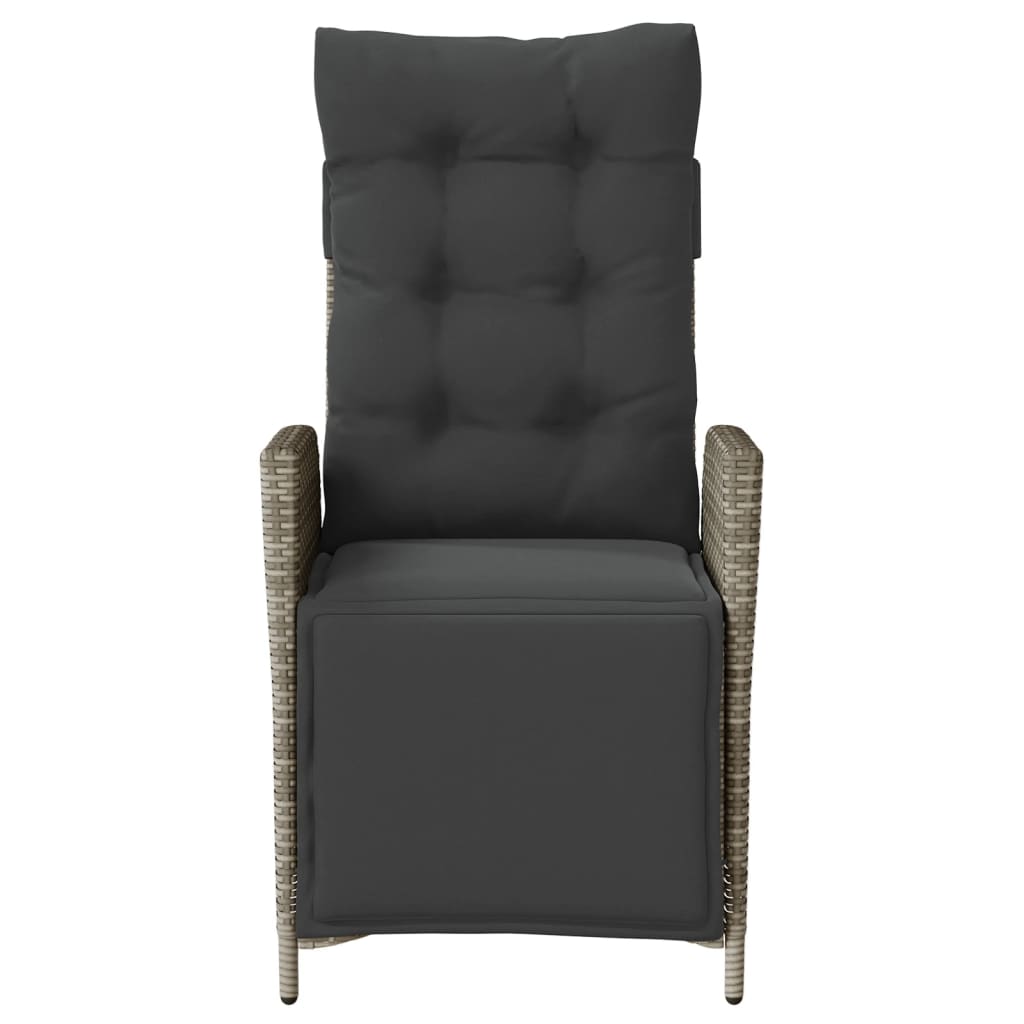 Sedie da Giardino Reclinabili 2 pz con Poggiapiedi Polyrattan - homemem39