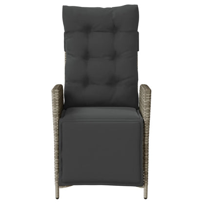 Sedie da Giardino Reclinabili 2 pz con Poggiapiedi Polyrattan - homemem39