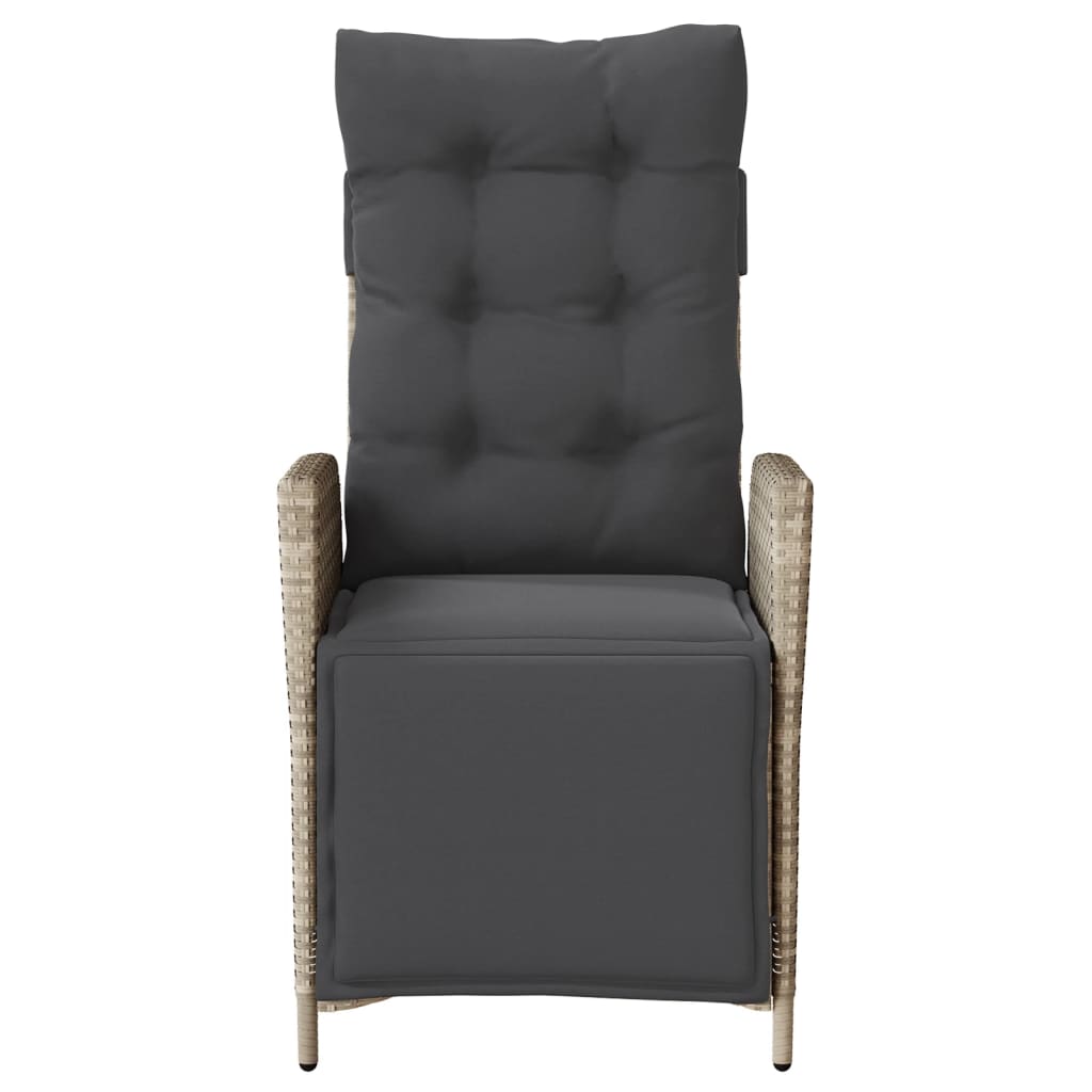 Sedie da Giardino Reclinabili 2 pz con Poggiapiedi Polyrattan - homemem39