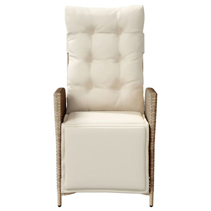 Set da Bistrò 3 pz con Cuscini Beige in Polyrattan