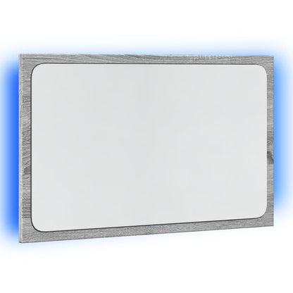 Specchio da Bagno con LED Grigio Sonoma 60x8,5x38 cm Truciolato | homemem39