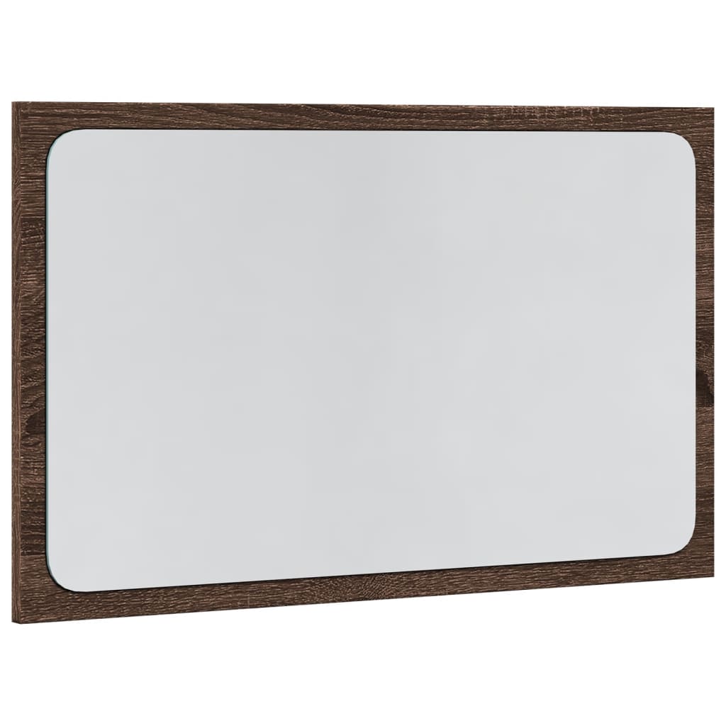 Specchio da Bagno LED Rovere Marrone 60x8,5x38 cm in Truciolato | homemem39