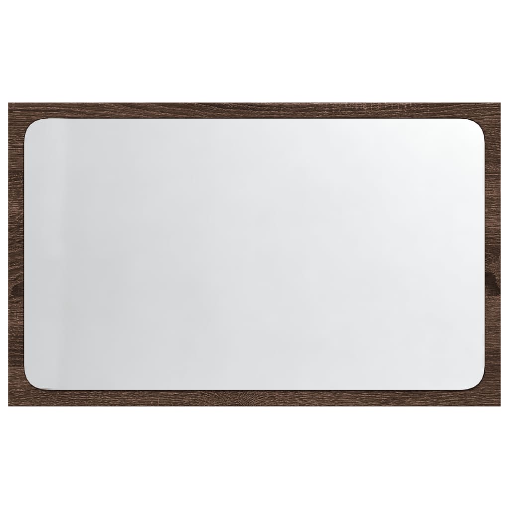 Specchio da Bagno LED Rovere Marrone 60x8,5x38 cm in Truciolato | homemem39