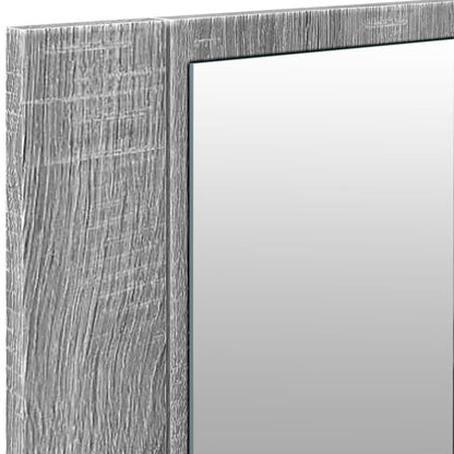 Armadietto Specchio con LED da Bagno Grigio Sonoma 100x12x45 cm - homemem39