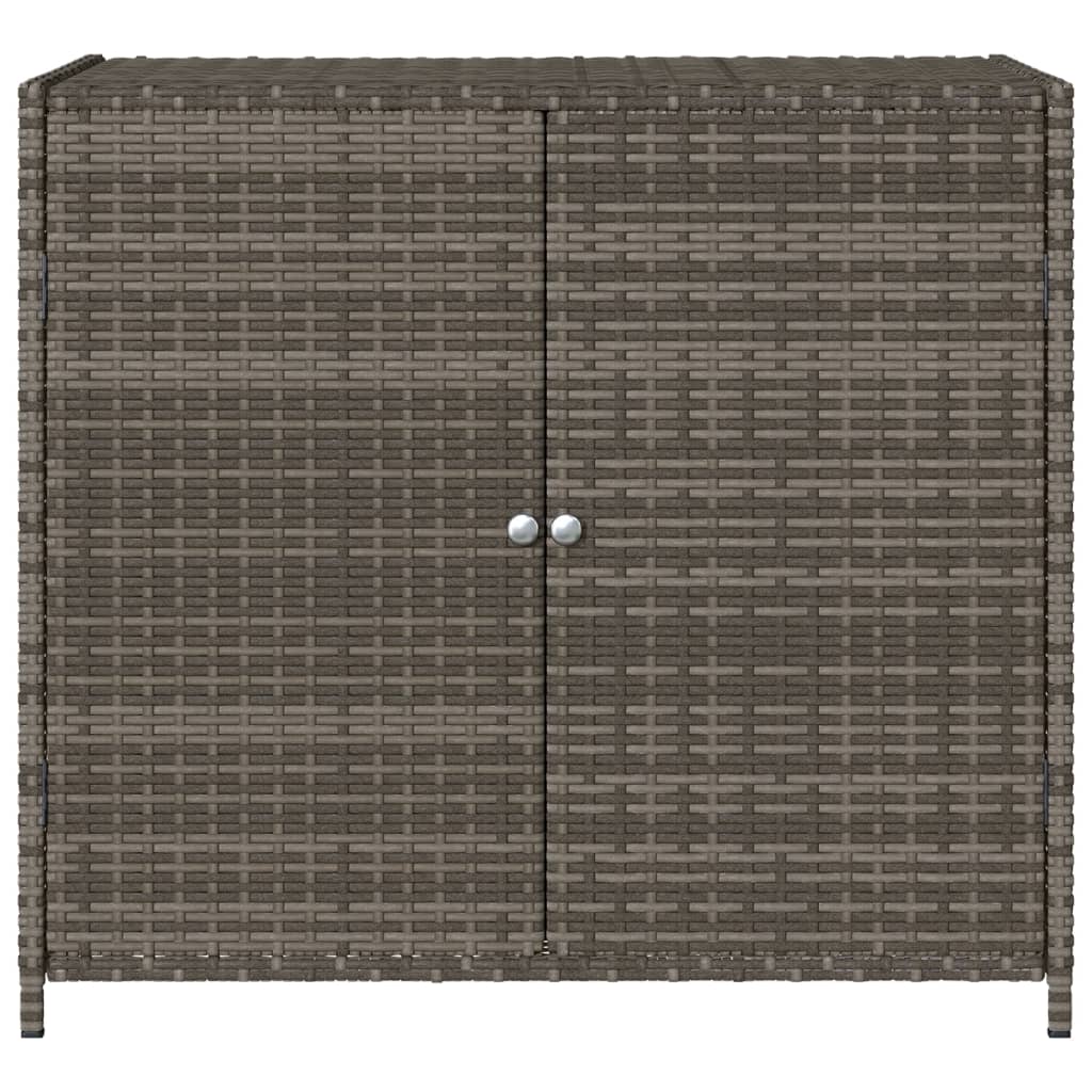 Armadietto Portaoggetti Giardino Grigio 83x45x76 cm Polyrattan - homemem39