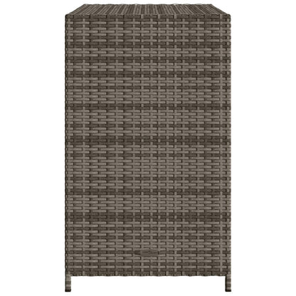 Armadietto Portaoggetti Giardino Grigio 83x45x76 cm Polyrattan - homemem39