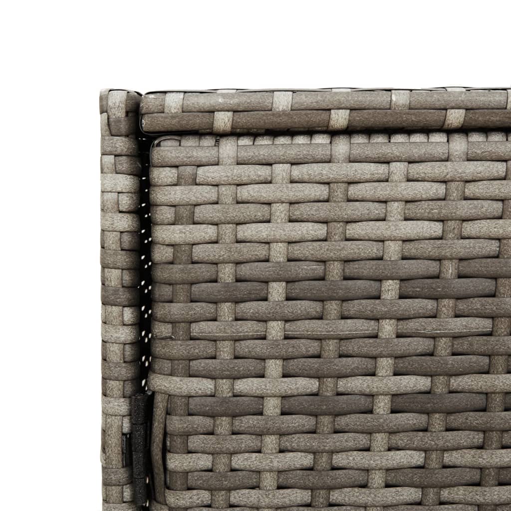 Armadietto Portaoggetti Giardino Grigio 83x45x76 cm Polyrattan - homemem39