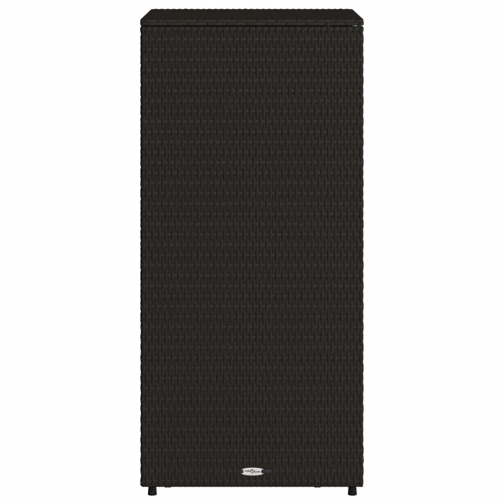 Armadietto Portaoggetti da Giardino Nero 50x55x115cm Polyrattan - homemem39