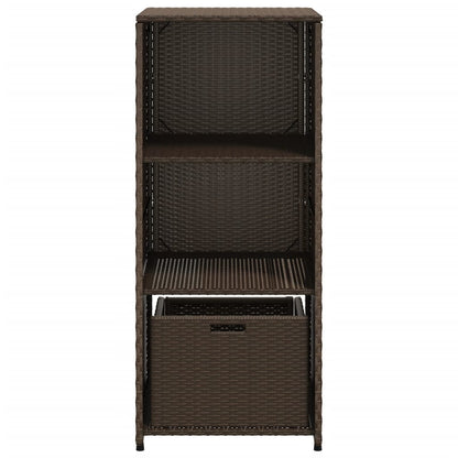 Armadietto Portaoggetti Giardino Marrone 50x55x115cm Polyrattan - homemem39