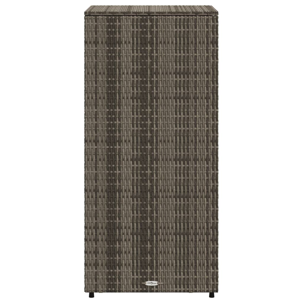 Armadietto Portaoggetti Giardino Grigio 50x55x115cm Polyrattan - homemem39