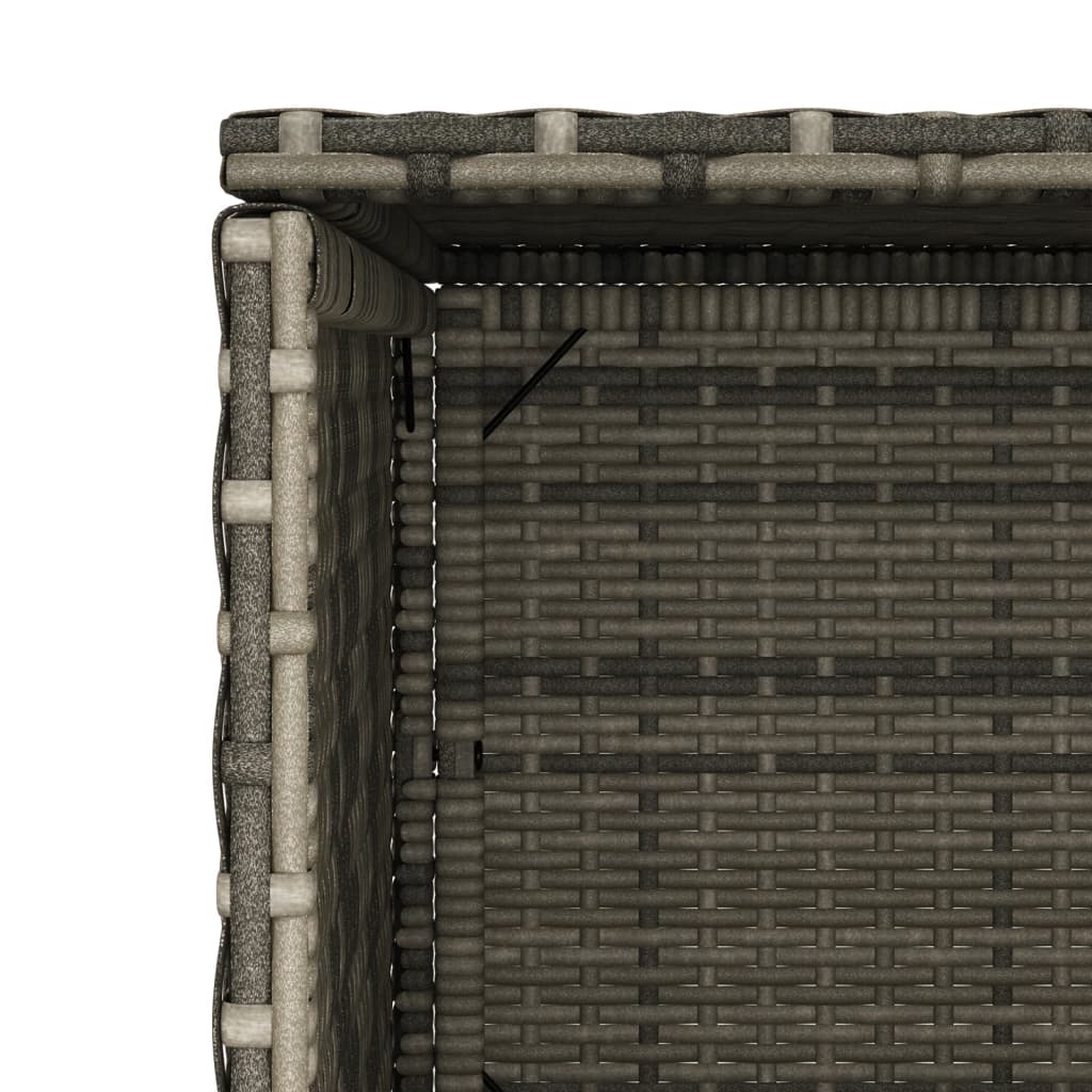 Armadietto Portaoggetti Giardino Grigio 50x55x115cm Polyrattan - homemem39