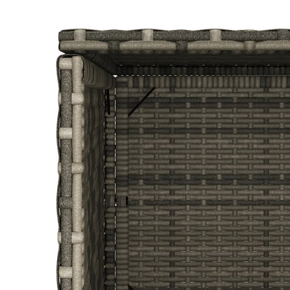 Armadietto Portaoggetti Giardino Grigio 50x55x115cm Polyrattan - homemem39
